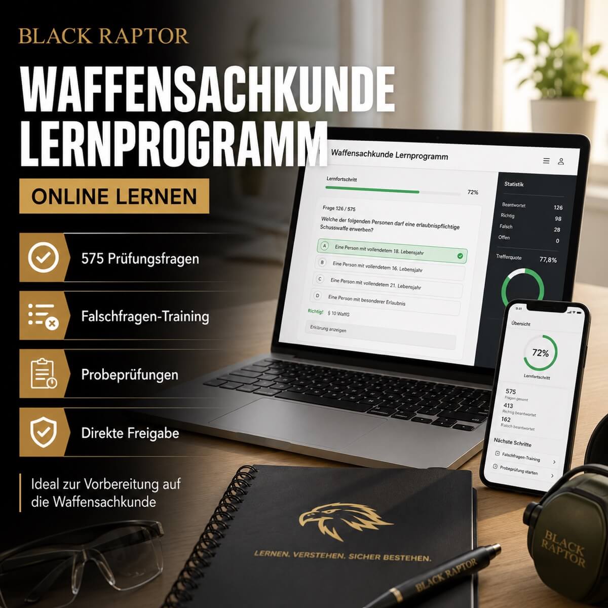 AS Schießausbildung 16 Waffensachkunde Lernprogramm mit 575 Prüfungsfragen, Falschfragen-Training und Probeprüfungen