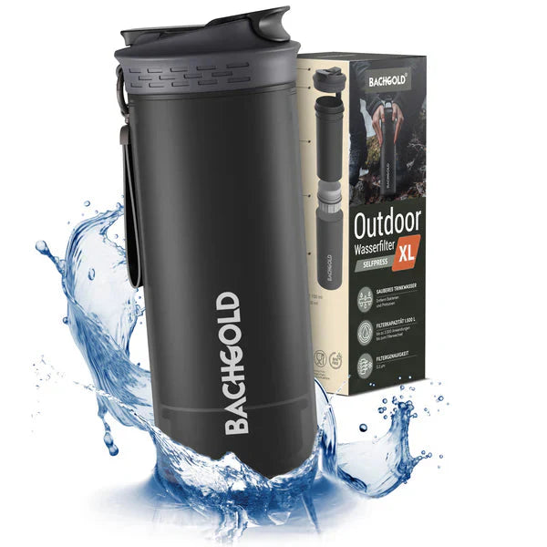 Bachgold Selfpress XL Wasserfilter für Outdoor Revier und Vorsorge
